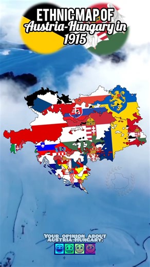 Ethnic map of Austria-Hungary in 1915 #austria #рекомендации #hungary #europe #mapping #history #map