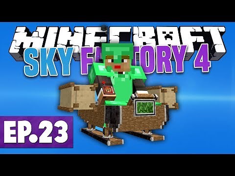 Minecraft Sky Factory 4 - ViesCraft Airship & Gas Burning Generators! #23 [Modded Questing Skyblock]