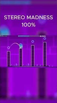Geometry Dash Stereo Madness 100% Complete #shorts