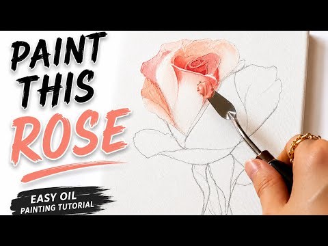 The Easiest Way to Paint a Beautiful Rose 🌹 Oil Painting Tutorial
