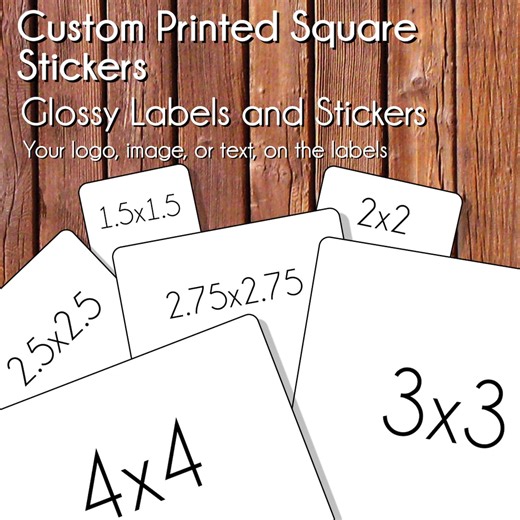 Custom Printed Square Labels: Logo Stickers, Product Packaging - Etsy