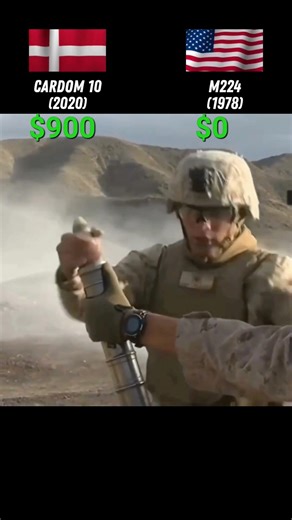 CARDOM 10 vs M224 — Mortar System Cost Per Shot Comparison #military #army #feed #shorts