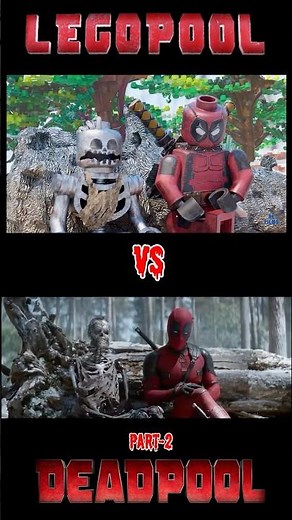 LEGO DEADPOOL & WOLVERINE vs REAL | LEGOPOOL #shorts #lego #deadpool #marvel #animation