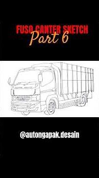 Drawing Fuso Canter Truck Part 6 #dailysketch #shorts #fuso #trukoleng #drawing #drawingtutorial