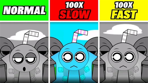 【搬运】SPRUNKI 原版 VS 100xslow VS 100xfast 原版 oc！[对比视频]