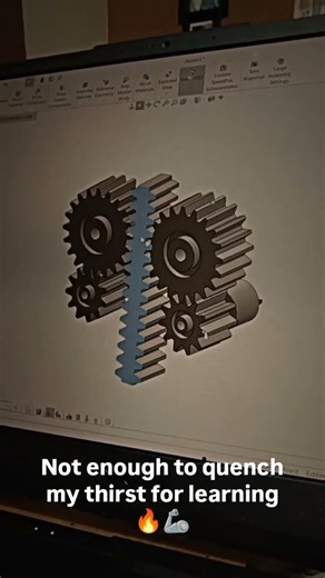 Rack and pinion SOLID WORKS 🔥🦾