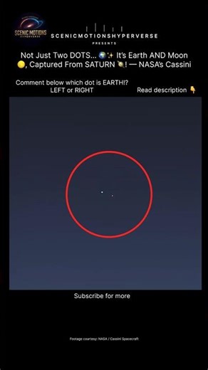 Earth & Moon Seen From Saturn… The Rarest View Ever Captured 🌍🪐