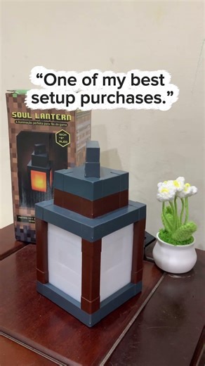 “One of my best setup purchases.”Simple. Recognizable. Effective. #Minecraft #lantern #lamp