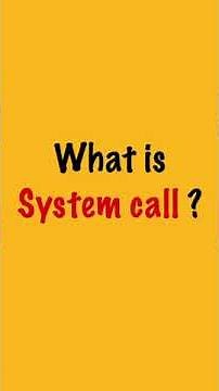 what is system call in operating system? #shorts #linux #kernel #bydubebox