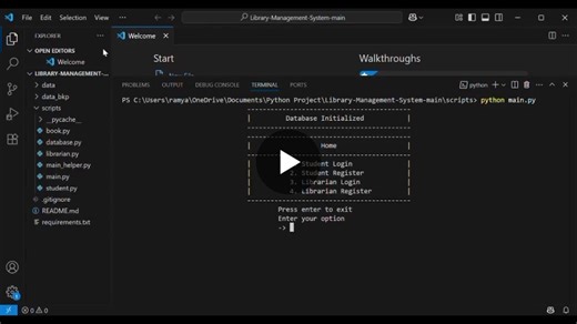 ✨📚 Introducing My Python-Based Library Management System 💫💻 Excited to share my Python-powered Library Management System — a clean, efficient CLI project using CSV storage to simulate real-world… | Sangamithra K