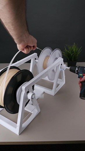 3D printer filament respooling rewind machine #3dprinting #filament #3dprintinglife