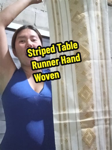 Striped Table Runner Hand Woven #tablerunner #tablecloth