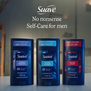 Introducing No-Nonsense Self-Care for the No-Nonsense Man! Stay fresh and confident all day long with Suave Men Deodorant. With 48-hour odor and sweat protection, it’s the no-nonsense solution for staying ahead of sweat. Shop: https://www.shorturl.at/gYMuL | Suave