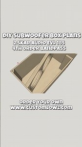 2 skar audio evl 18s 4th order Subwoofer Box Plans #caraudio #diy