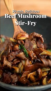 30-min. Beef Mushroom Stir-Fry #dinnerideas