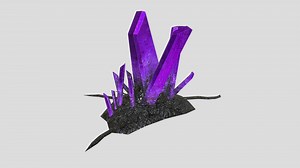 Purple Alien Crystal Growth - 3D model by GDStephanT