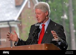 May 31, 2007  Charlotte, NC; USA, Former President BILL CLINTON makes remarks at the ceremony for the library dedication service for Evanglist Billy Graham that took place in his hometown of Charlotte.  The library chronicles the life and teachings of the legendary Evanglist Graham.  The ceremony wa Stock Photo - Alamy