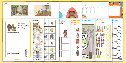 Goldilocks and the Three Bears  Activity Pack