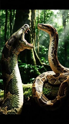Spitting Anaconda Attacks Python Shocking Jungle Moment You Won’t Believe #wildlife #anacondaattack