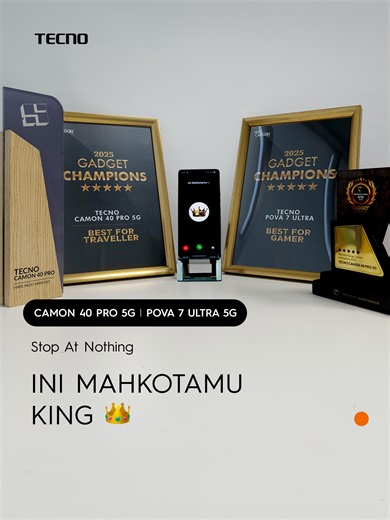 Ini dia Mahkotamu, King 👑 TECNO Indonesia Menyala di 2025! ✨ TECNO CAMON 40 Series dan POVA 7 Series berhasil membawa pulang penghargaan bergengsi di 2025 👑 🏆 TECNO CAMON 40 Pro 5G * Hape Most Wanted — Sobat Happy * Best for Traveller — Yang Canggih * Best Mid-Range Camera Smartphone 2025 — Gadget Squad 🏆 POVA 7 Ultra * Best for Game — Yang Canggih Mahkota ini bukti kalau inovasi TECNO selalu jadi pilihan juara. Siap lanjut menyala di 2026? 🔥📱 #TECNOPOVA7Series #TECNOCAMON40Series #TECNOIn