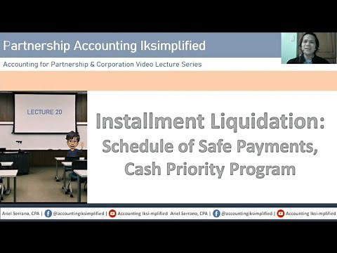 Lecture 20 - Installment Liquidation | Schedule of Safe Payments | Cash Priority Program