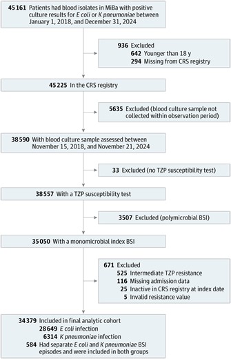 Mortality After Piperacillin-Tazobactam–Resistant Bloodstream Infection