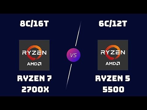 Ryzen 7 2700X vs Ryzen 5 5500 – 8 Cores Zen+ vs 6 Cores Zen 3