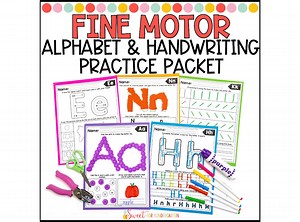Alphabet Handwriting Practice: Fine Motor Skills Worksheets (PDF) - Etsy
