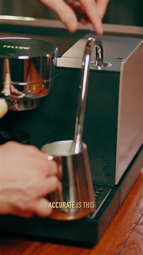 Milk steaming test on the Fellow Espresso Series 1. The temperature probe is incredibly accurate.