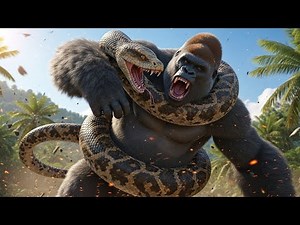 GIANT GORILLA vs MONSTER PYTHON 🦍🐍 | Most Brutal Jungle Fight Ever