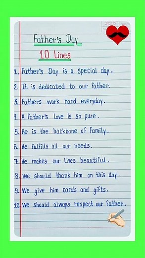 10 Lines Essay On Father's Day/Essay On Father's Day In English/Essay On Father's Day/Father's Day