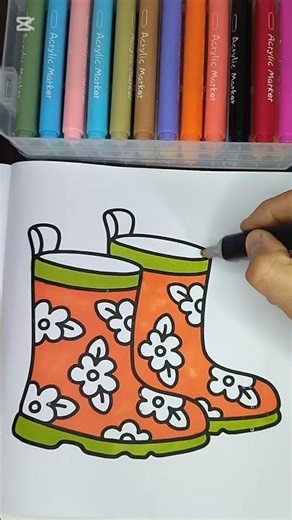 ​Satisfying Boots Coloring 🎨✨ #shorts #coloringadventure