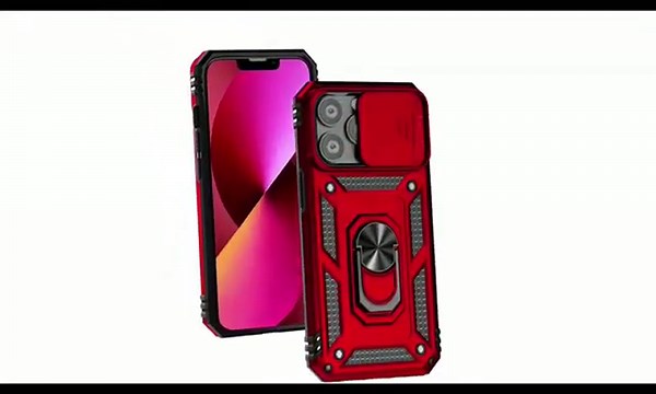 for Samsung Galaxy S10 Case,with Camera Lens Cover HD Screen Protector,[Military Grade] Ring Car Mount Kickstand Hybrid Hard PC Soft TPU Shockproof Protective Case for Galaxy S10, Red