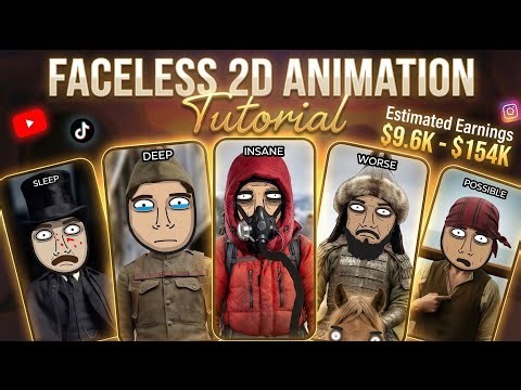Create VIRAL Faceless 2D Animation Shorts with AI (Full Blueprint + Free Tools)