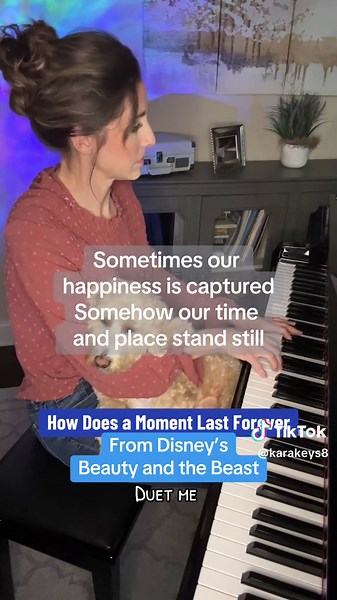 How Does a Moment Last Forever (From Disney’s Beauty and the Beast) Sung by Emma Watson / Celine Dion ♥️ Duet me! #howdoesamomentlastforever #disney #emmawatson ##celinedion##beautyandthebeast##fyp##karakeys##pianist##pianotok##duet##duetme