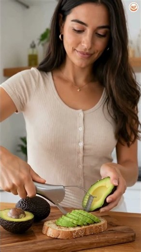 Effortless Avocado Slicing Made Easy! 🥑✨