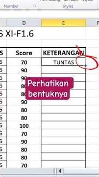 Begini rumus IF untuk tuntas/ blm tuntas nilai murid #ExcelTips #OfficeTipsIndonesia #TutorialExcel