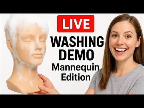 Live Mannequin Hair Washing Demo #cosmetology #manniquin #hair