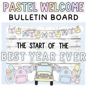 Welcome Back to School Bulletin Board | Composition & Pastel Classroom Decor