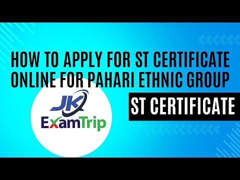 How to Apply for ST Certificate Online for Pahari Ethnic Group