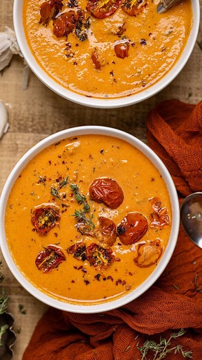 Shanika Graham-White on Instagram: "Still a reminder that soup season is in ANY season 🙃 + this Creamy Roasted Garlic Tomato Soup is a classic that you don’t want to resist. 🍅✌🏾 FOLLOW @orchidsnsweettea_ for more deliciousness‼️ YOUR GROCERY LIST: 🍅Tomatoes. You’ll need about 3-4 lbs. of tomatoes for nice color and taste. Again, choose a mix of large and cherries. 🍅Heavy cream. I recommend organic–always! Of course, for a vegan option, just use full-fat coconut cream/milk. 🍅Vegetable stock