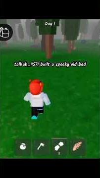 👻 Talhah Built a Spooky Old Bed 🛏️ | Haunted Furniture Build in 99 Nights in the Forest! 🌲