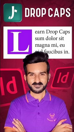 How to Design #dropcap in #adobeindesign #viral #shortsvideo