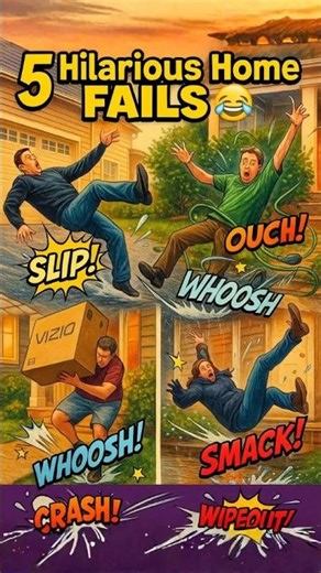 5 Hilarious Home Fails 😂 | Slip, Trip & Fall Compilation!