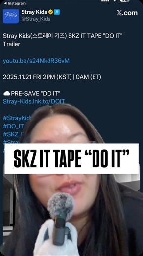 Jas🖤 on Instagram: "Stray Kids dropped a trailer for SKZ IT TAPE “DO IT” at the end of the dominATE celebtATE encore concert! No one nobody can stop meeeee #straykids #skz #straykidsstay #dominatecelebrate #skzittape #doit"