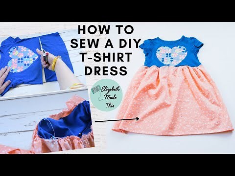 DIY t shirt dress: How to make a t-shirt into a dress in about 20 minutes
