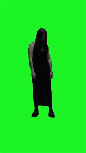 Creepy Ghost Woman Green Screen Halloween Effect