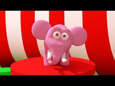 One grey elephant balancing - Nursery rhyme for toddlers