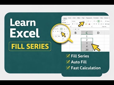 Learn Excel Fill Series to Work Faster