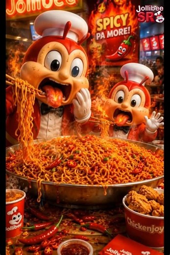 Jollibee & Mini’s Giant Spicy Noodle Challenge Went TERRIBLY WRONG 😱🔥🍜